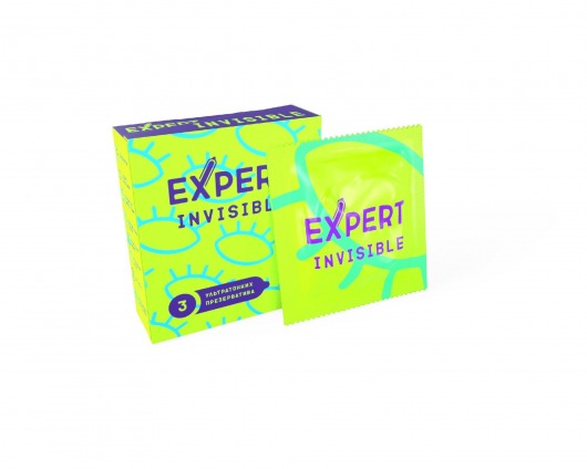 Ультратонкие презервативы Expert Invisible - 3 шт. - Expert - купить с доставкой в Братске