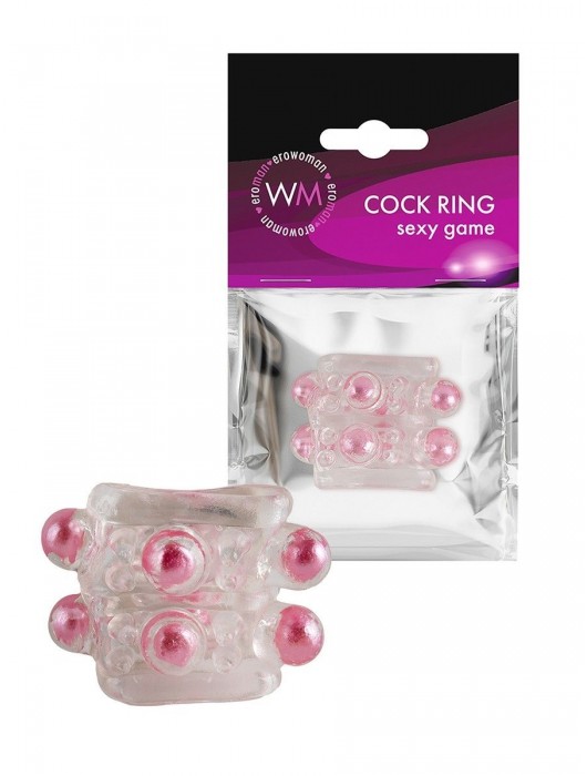 Прозрачная насадка на пенис с цветными шариками - Erowoman-Eroman - в Братске купить с доставкой