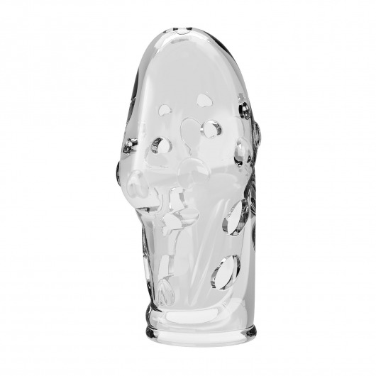 Прозрачная насадка на пенис Booker - 8 см. - Baile - в Братске купить с доставкой