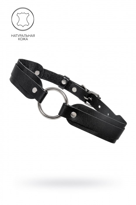 Черный кожаный чокер-ошейник со скруглёнными углами - Pecado - купить с доставкой в Братске