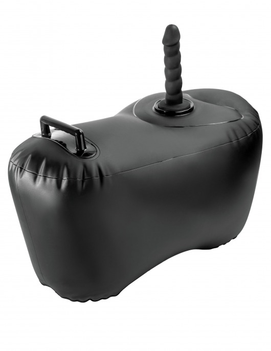 Черное надувное кресло с платформой для фиксации дилдо Body Dock Inflatable Love Seat - Pipedream - купить с доставкой в Братске