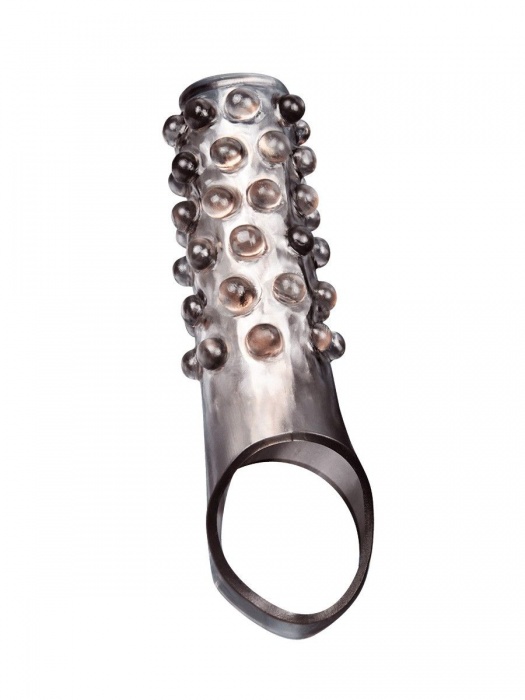 Дымчатая насадка на пенис с выпуклостями - 11 см. - Sex Expert - в Братске купить с доставкой