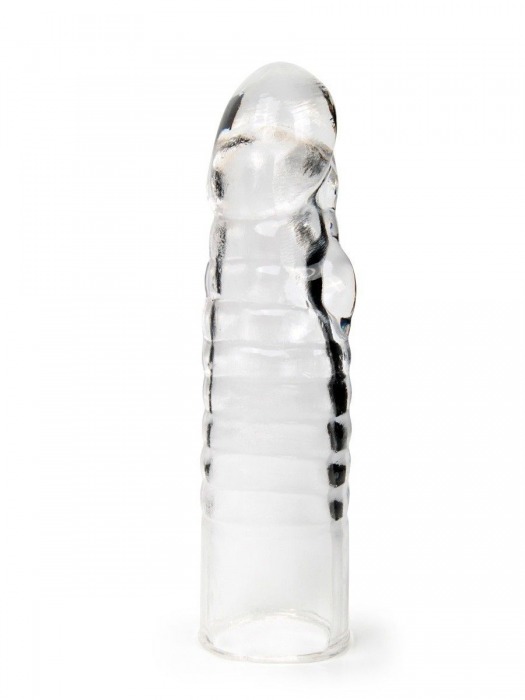 Прозрачная закрытая насадка на член - 15 см. - Sex Expert - в Братске купить с доставкой