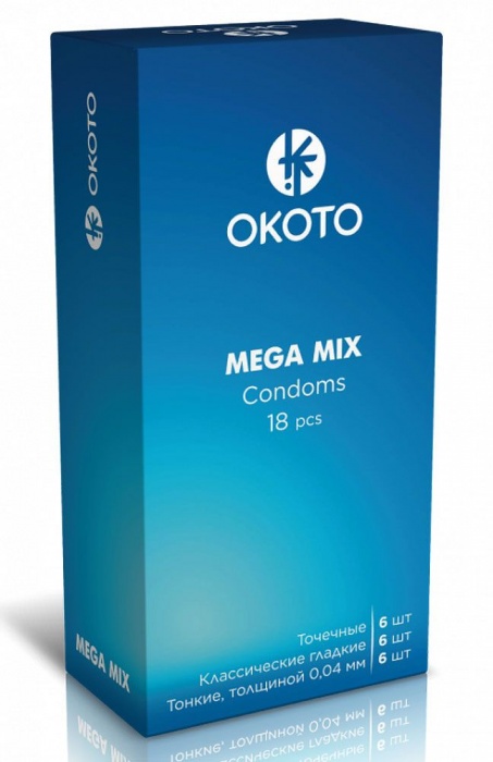 Презервативы OKOTO Mega Mix - 18 шт. - Sitabella - купить с доставкой в Братске