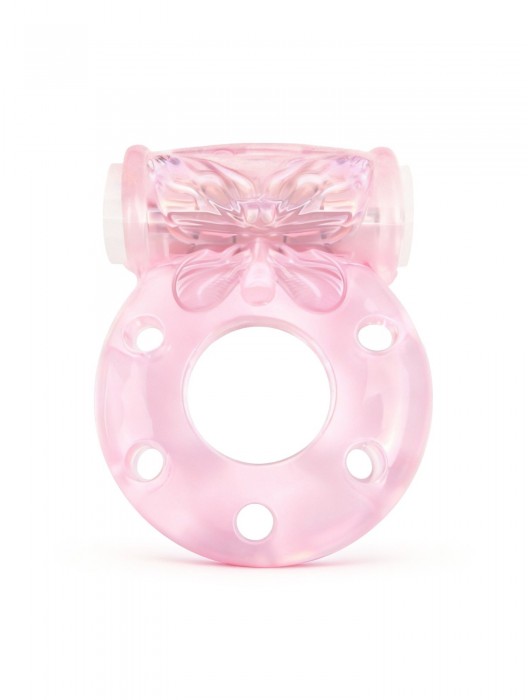 Розовое эрекционное виброкольцо с бабочкой - 1137 - в Братске купить с доставкой