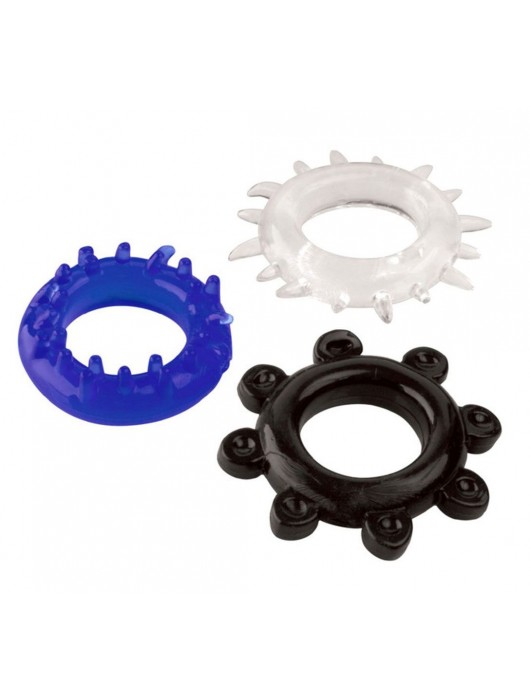 Набор из 3 эрекционных колец разного цвета и рельефа - Boys of Toys - в Братске купить с доставкой