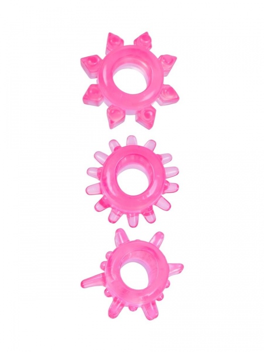Комплект из трех розовых эрекционных колец - Erowoman-Eroman - в Братске купить с доставкой