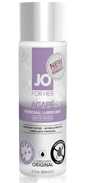 Лубрикант на водной основе для женщин JO AGAPE LUBRICANT ORIGINAL - 60 мл. - System JO - купить с доставкой в Братске