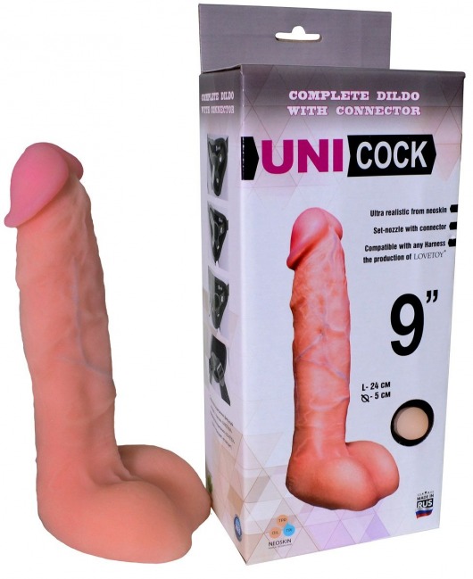 Фаллическая насадка Харнесс UNICOCK 9  - 24 см. - LOVETOY (А-Полимер) - купить с доставкой в Братске