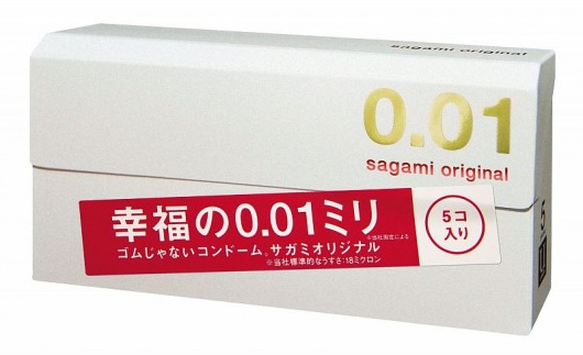 Супер тонкие презервативы Sagami Original 0.01 - 5 шт. - Sagami - купить с доставкой в Братске