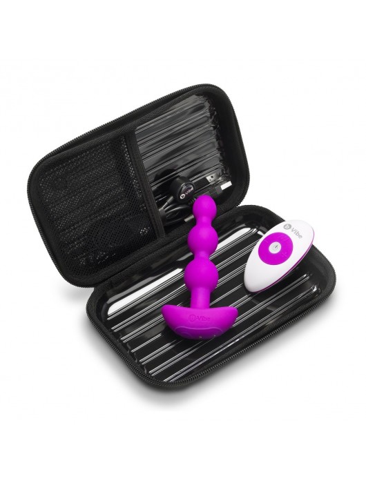 Анальная виброёлочка TRIPLET ANAL BEADS FUCHSIA - 14 см. - b-Vibe