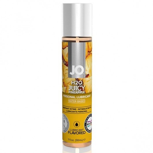 Смазка с ароматом ананаса JO Flavored Juicy Pineapple - 30 мл. - System JO - купить с доставкой в Братске