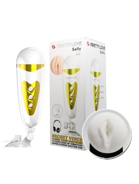 Мега-мастурбатор вагина Sally с вибрацией и голосом - Baile - в Братске купить с доставкой