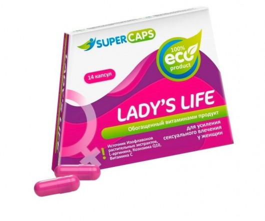Возбуждающие капсулы Ladys Life - 14 капсул (0,35 гр.) - SuperCaps - купить с доставкой в Братске