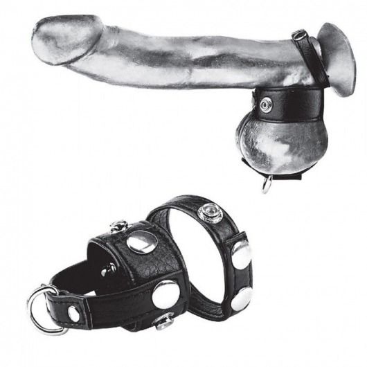 Утяжка для мошонки и пениса Cock Ring With 1  Ball Stretcher And Optional Weight Ring - BlueLine - купить с доставкой в Братске