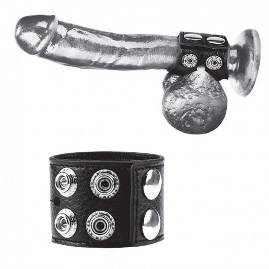 Ремень на член и мошонку 1.5  Cock Ring With Ball Strap - BlueLine - купить с доставкой в Братске