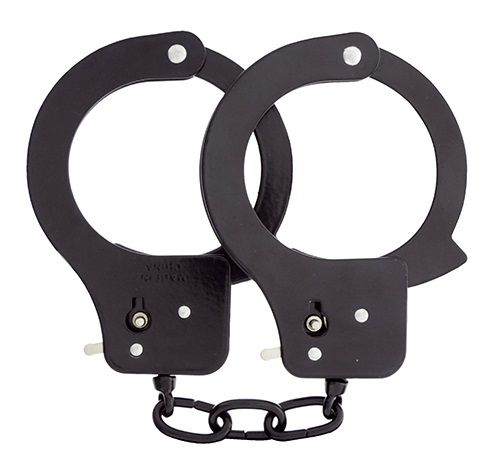 Чёрные наручники из листового металла BONDX METAL CUFFS BLACK - Dream Toys - купить с доставкой в Братске