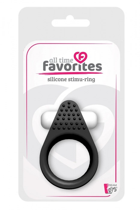 Чёрное эрекционное кольцо LIT-UP SILICONE STIMU RING 1 BLACK - Dream Toys - в Братске купить с доставкой