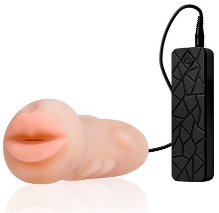 Мастурбатор-ротик с вибрацией REALSTUFF VIBRATING MASTURBATOR MOUTH - Dream Toys - в Братске купить с доставкой