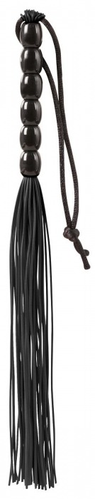 Чёрная мини-плеть из резины Rubber Mini Whip - 22 см. - Blush Novelties - купить с доставкой в Братске