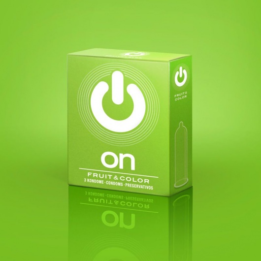 Цветные ароматизированные презервативы ON) Fruit   Color - 3 шт. - ON) - купить с доставкой в Братске