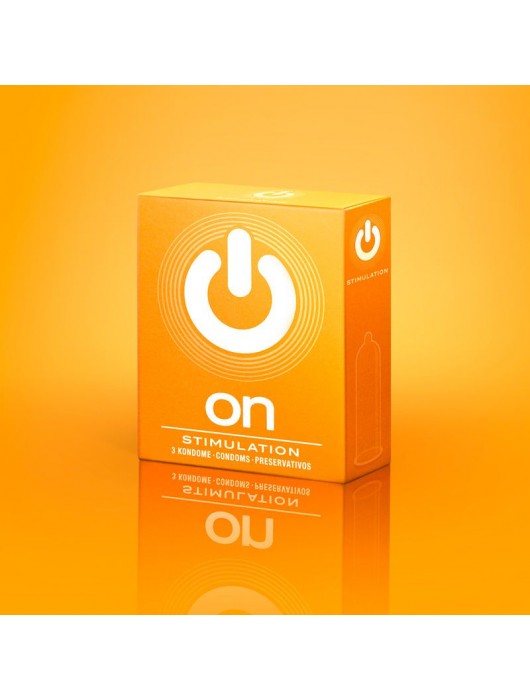 Презервативы ON) Stimulation с точками - 3 шт. - ON) - купить с доставкой в Братске