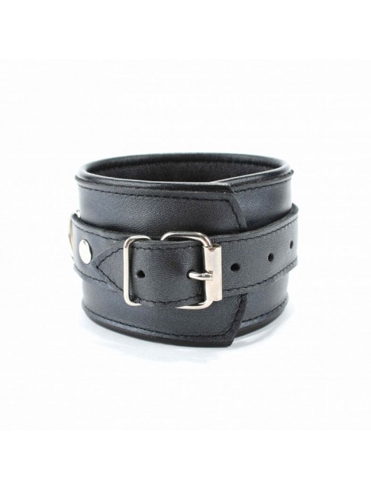 Наручники из гладкой кожи - БДСМ Арсенал - купить с доставкой в Братске