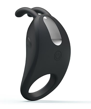 Чёрное эрекционное кольцо с вибрацией Rabbit Vibrator - Baile - в Братске купить с доставкой