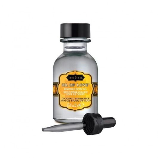 Масло для ласк с ароматом кокоса и ананаса Oil of Love Coconut Pineapple - 22 мл. - Kama Sutra - купить с доставкой в Братске