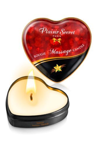 Массажная свеча с ароматом ванили Bougie Massage Candle - 35 мл. - Plaisir Secret - купить с доставкой в Братске