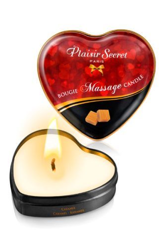 Массажная свеча с ароматом карамели Bougie Massage Candle - 35 мл. - Plaisir Secret - купить с доставкой в Братске