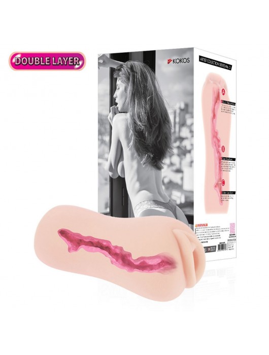 Мастурбатор-вагина Sanda с рельефным тоннелем - KOKOS - в Братске купить с доставкой