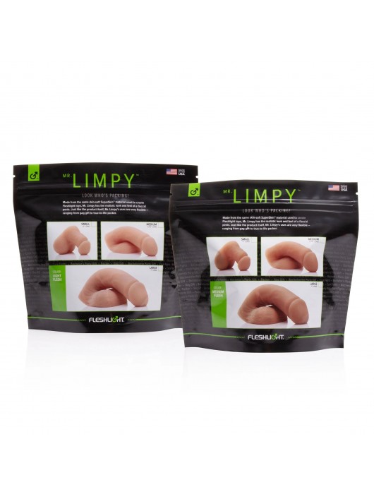Мягкий имитатор пениса Fleshton Limpy среднего размера - 17 см. - Fleshlight - купить с доставкой в Братске