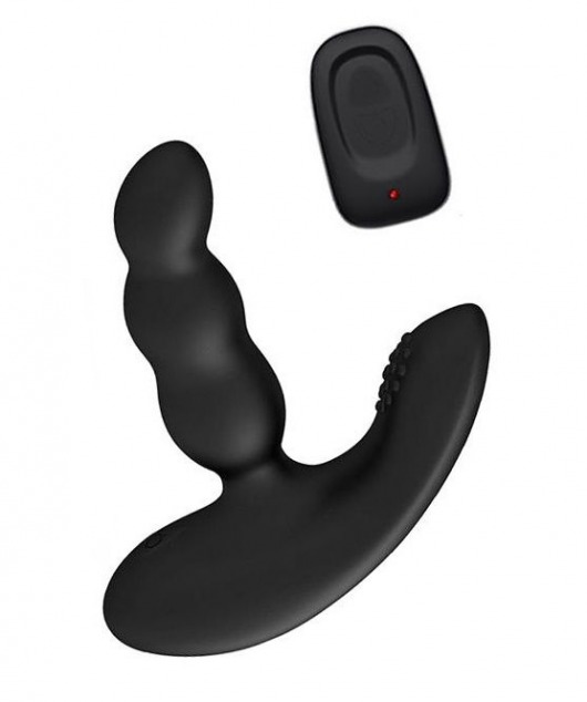 Черный силиконовый стимулятор простаты Levett Nitoc с пультом ДУ - Levett - в Братске купить с доставкой