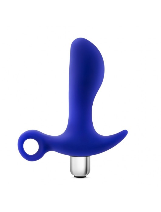 Синий стимулятор простаты с ручкой-кольцом Performance Prostimulator 02 - Blush Novelties - в Братске купить с доставкой