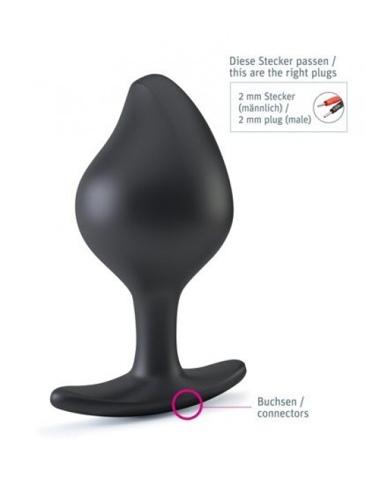 Анальная пробка Rocking Force L для электростимуляции - 10,5 см. - MyStim - купить с доставкой в Братске