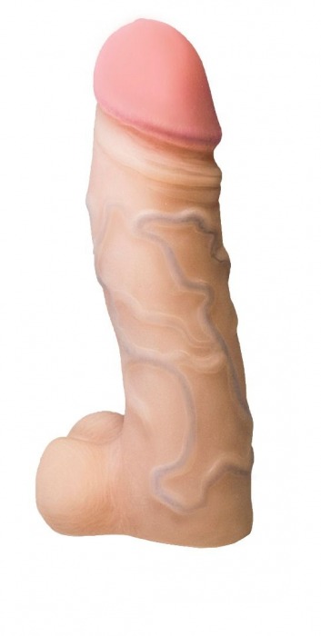Реалистичная насадка с мошонкой REAL Standard - 15,5 см. - LOVETOY (А-Полимер) - купить с доставкой в Братске