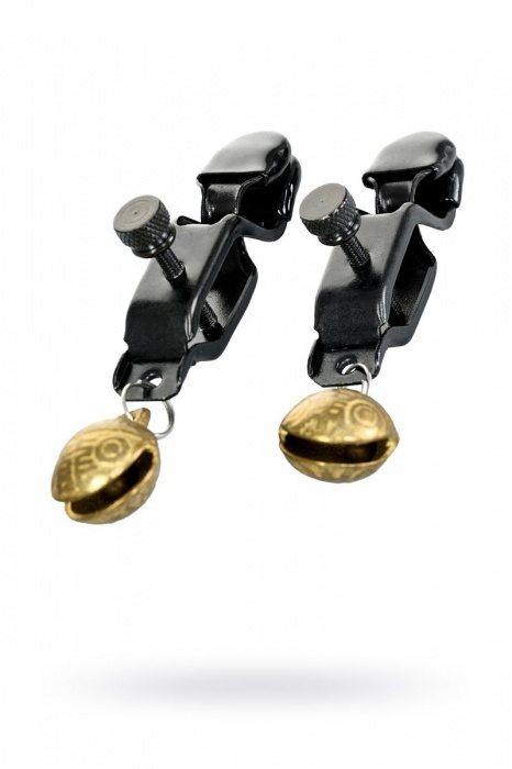 Черно-золотистые зажимы для сосков TOYFA Theatre - ToyFa - купить с доставкой в Братске