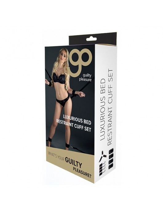 Комплект наручников и поножей LUXURIOUS BED RESTRAINT CUFF SET - Blush Novelties - купить с доставкой в Братске