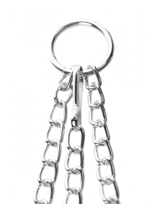 Черно-серебристые зажимы для сосков с кольцом для пениса TOYFA Metal - ToyFa - купить с доставкой в Братске