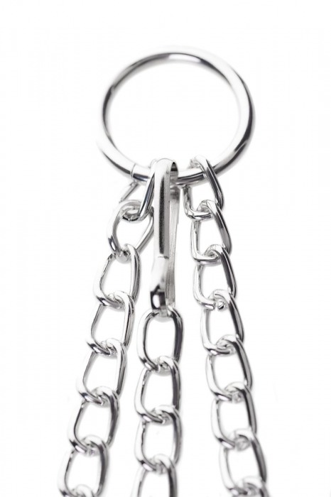 Серебристо-чёрные зажимы для сосков с кольцом для пениса TOYFA Metal - ToyFa - купить с доставкой в Братске