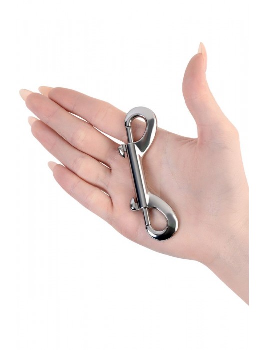 Серебристый двухсторонний карабин TOYFA Metal - ToyFa - купить с доставкой в Братске