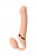 Телесный безремневой вибрострапон Vibrating Bendable Strap-On L - Strap-on-me - купить с доставкой в Братске