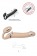 Телесный безремневой вибрострапон Vibrating Bendable Strap-On L - Strap-on-me - купить с доставкой в Братске