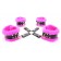 Набор фиксаторов краб с розовым мехом BDSM Light - БДСМ Арсенал - купить с доставкой в Братске Набор фиксаторов краб с розовым мехом BDSM Light - БДСМ Арсенал - купить с доставкой в Братске