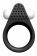 Чёрное эрекционное кольцо LIT-UP SILICONE STIMU RING 1 BLACK - Dream Toys - в Братске купить с доставкой